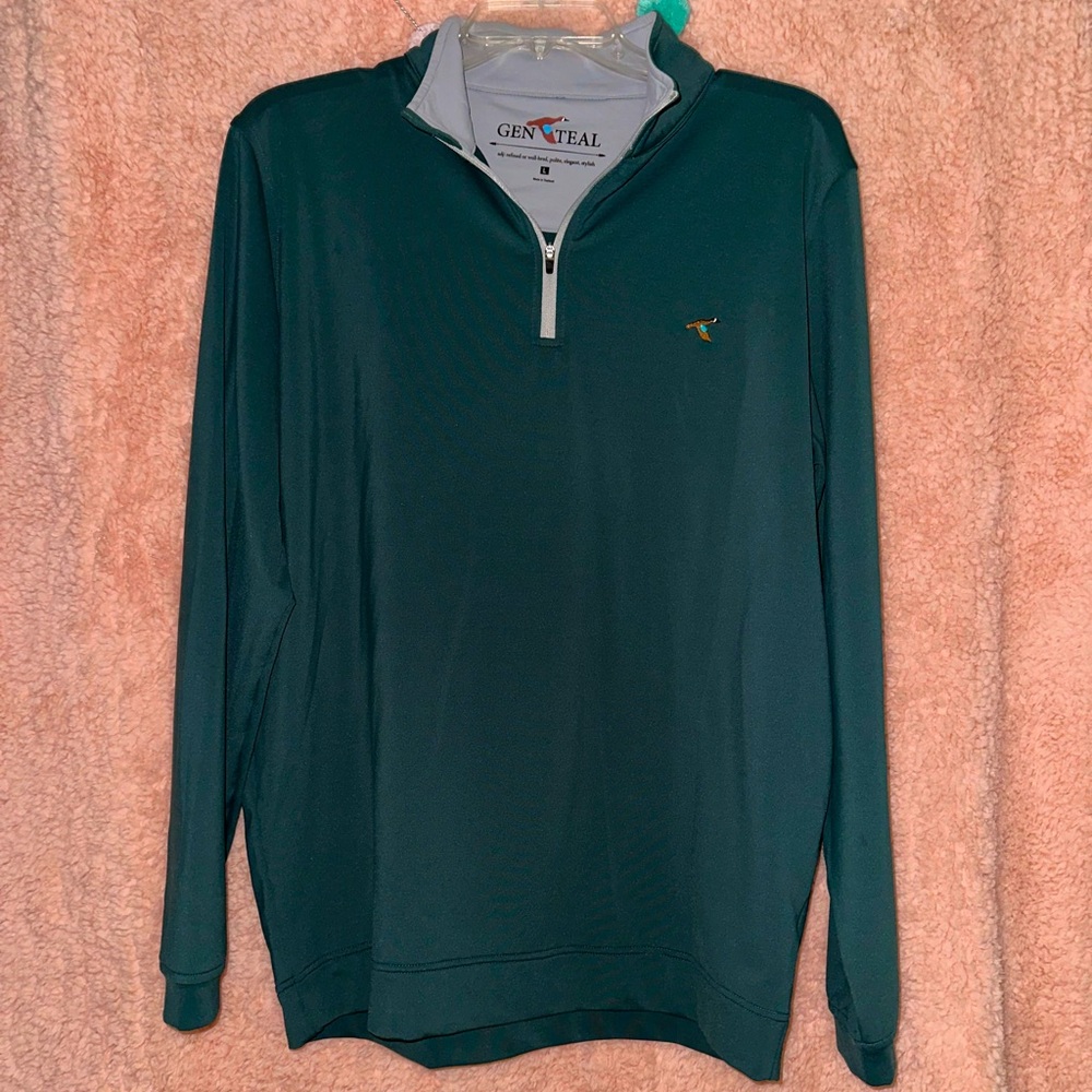 Dark green, GenTeal 1/4 zip pullover